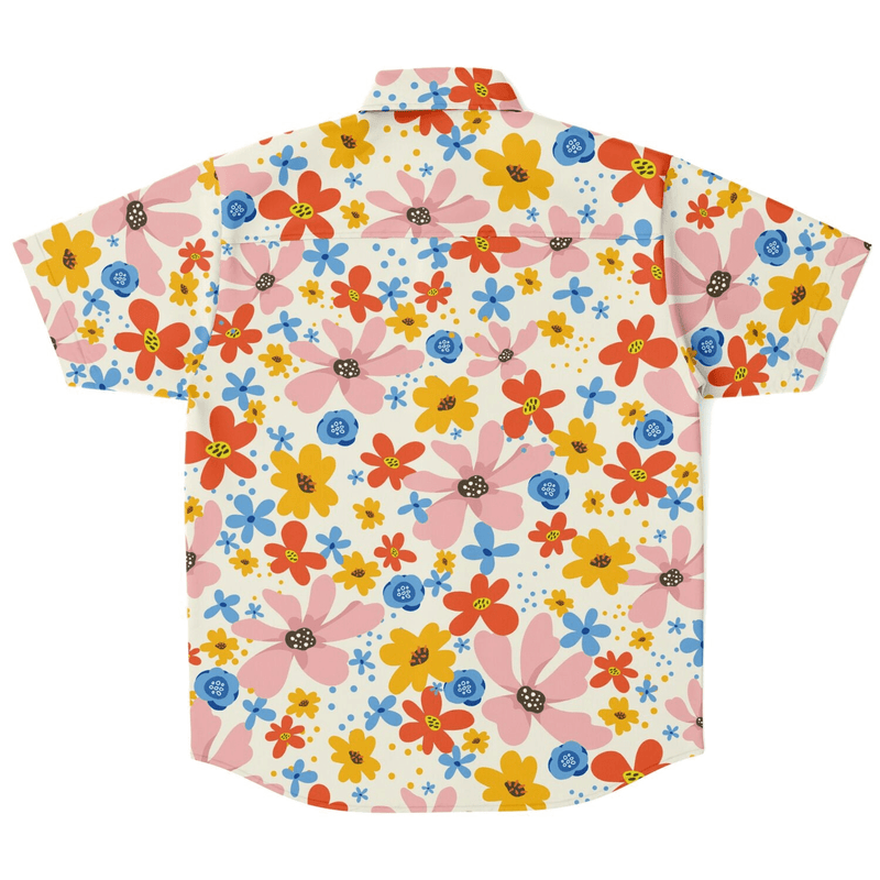 Chemise homme manches courtes à fleurs