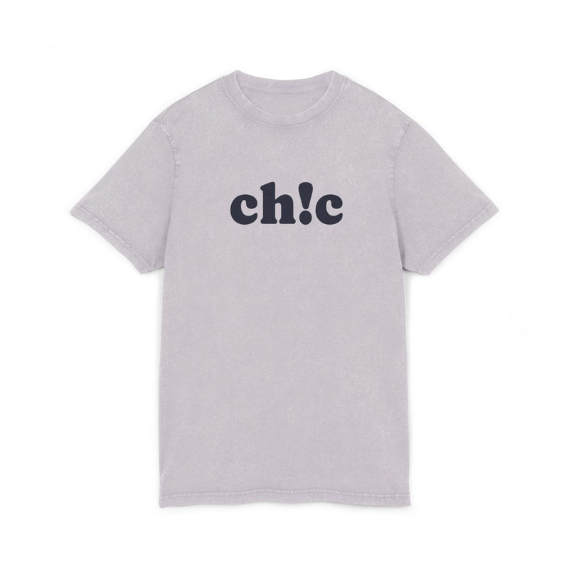 t-shirt femme chic col rond délavé à l'acide