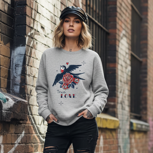 Pull col rond femme - TRUE LOVE