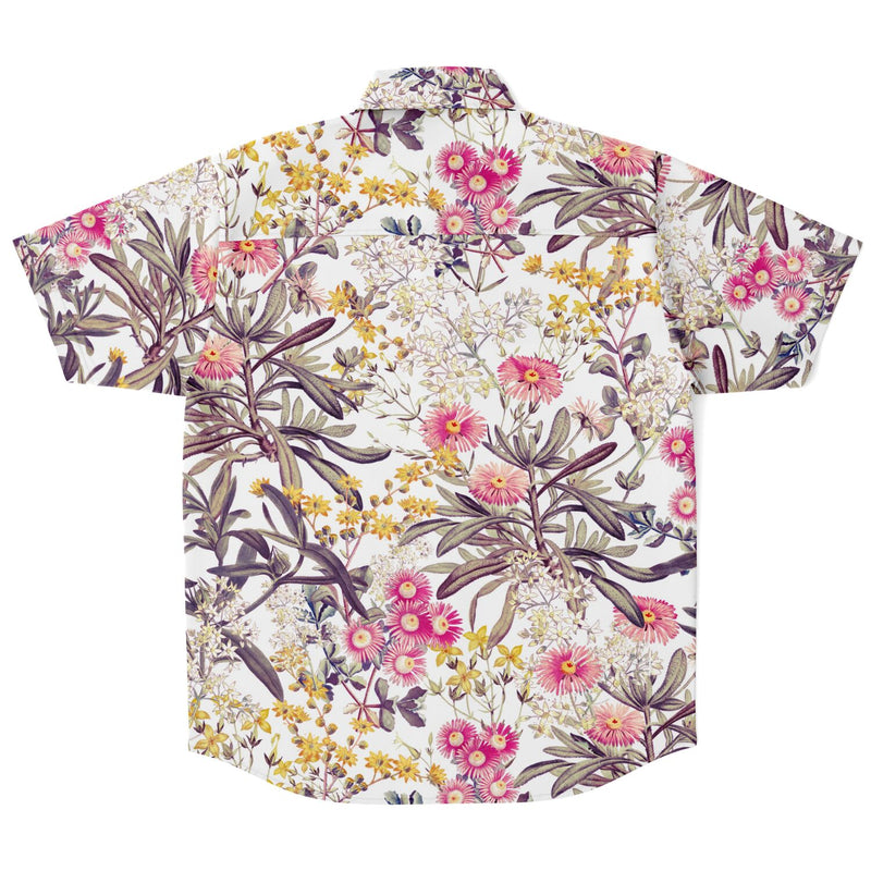 Chemise homme manches courtes à fleurs