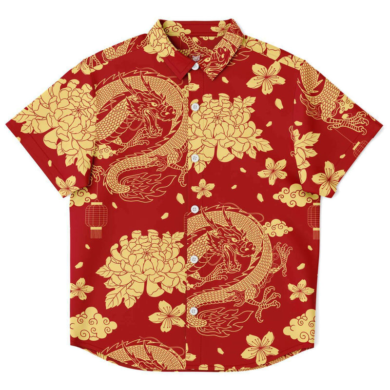 Chemise garçon originale dragons manches courtes