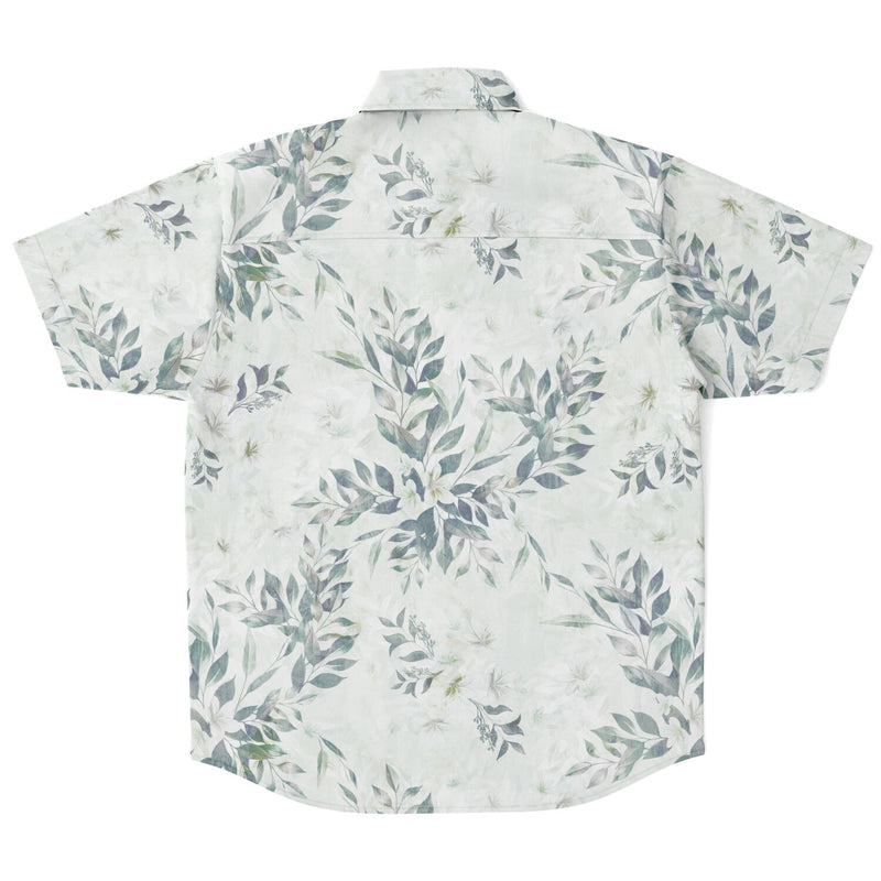 CHEMISE HOMME originale blanche à fleurs - MANCHES COURTES