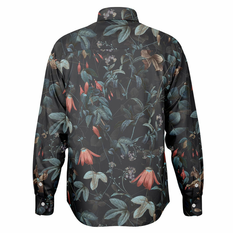 chemise originale homme à manches longues fleurie