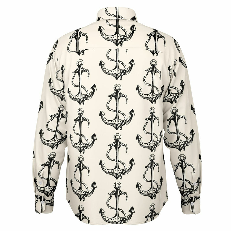 chemise élégante homme ancre marine