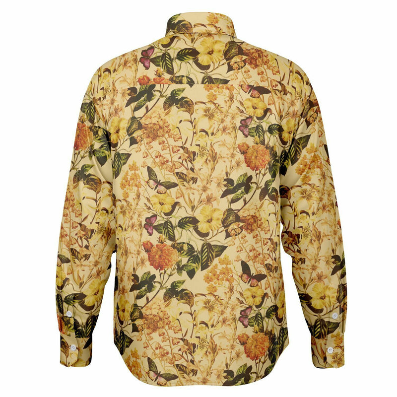 chemise à manches longues homme motif floral