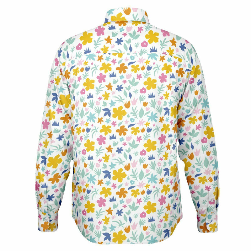 Chemise homme manches longues - Fleurs