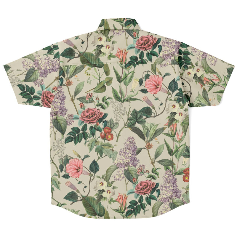 chemise à manches courtes avec motifs floraux