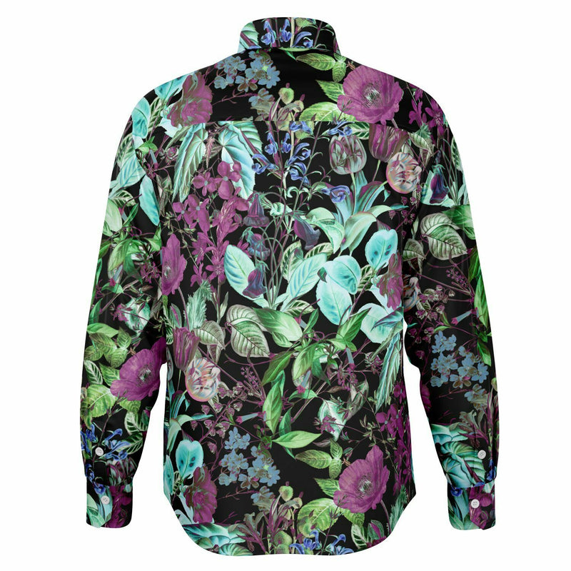 chemise tendance homme fleurs mauves