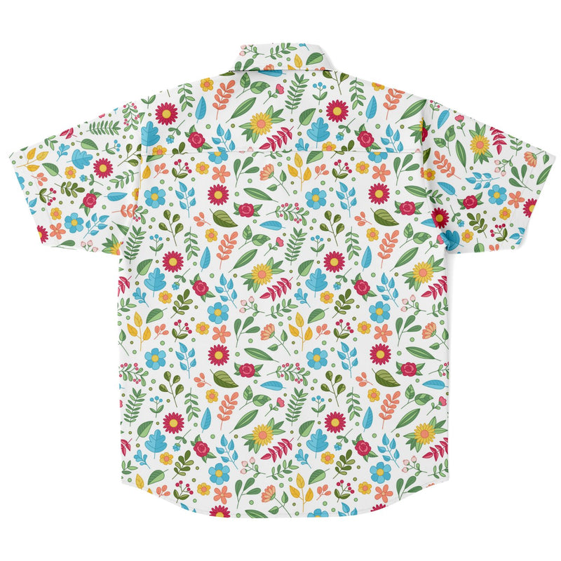 chemise à fleurs manches courtes