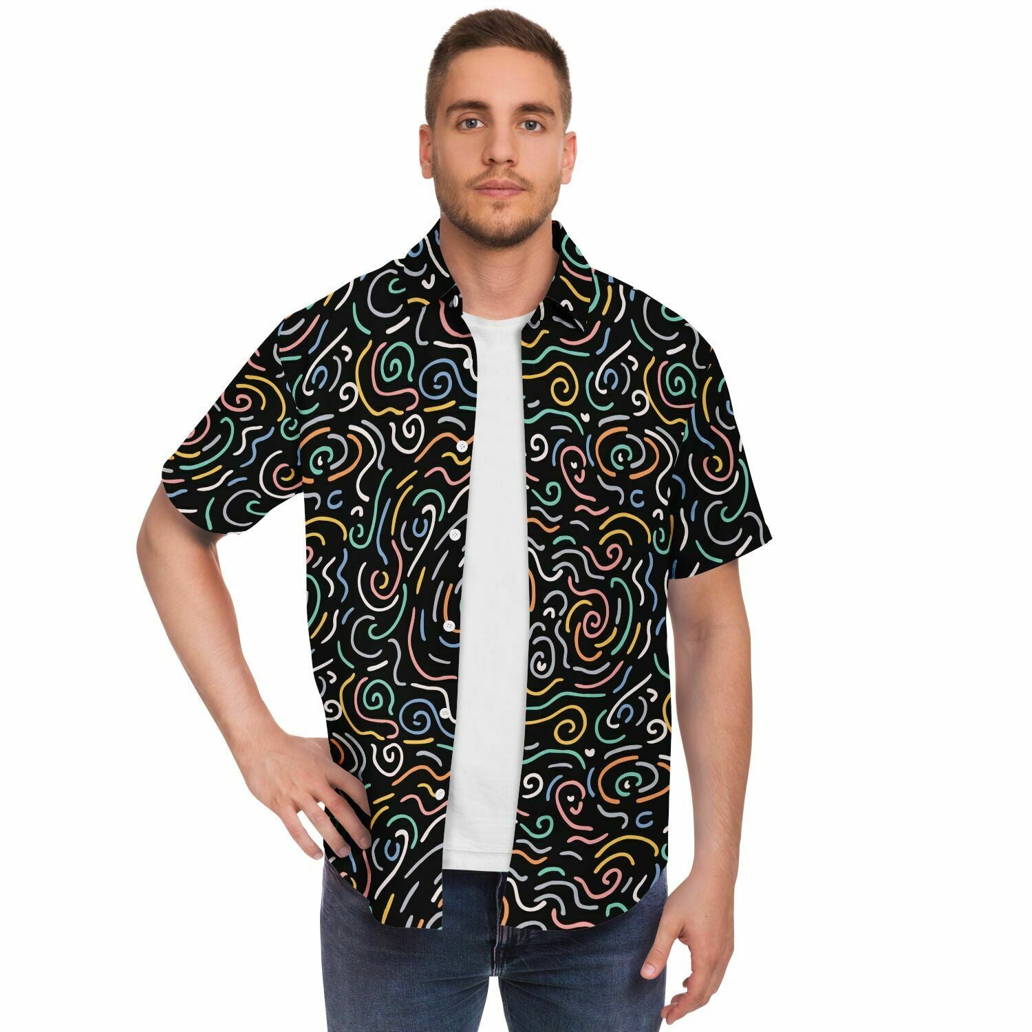 Short Sleeve Button Down Shirt - AOP copy