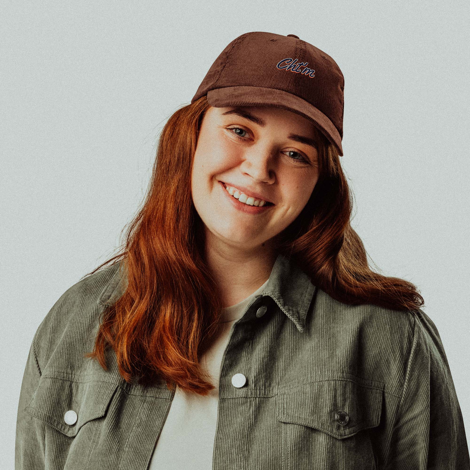 Casquette en velours côtelé - "Cht'm"