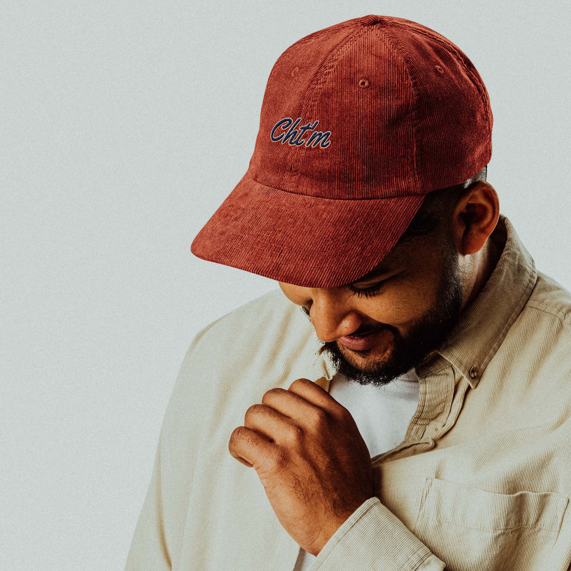 Casquette en velours côtelé - "Cht'm"