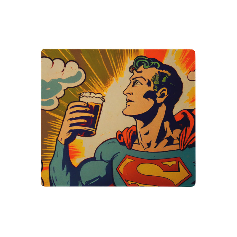Tapis de souris gaming XXL - Superman qui boit une bière