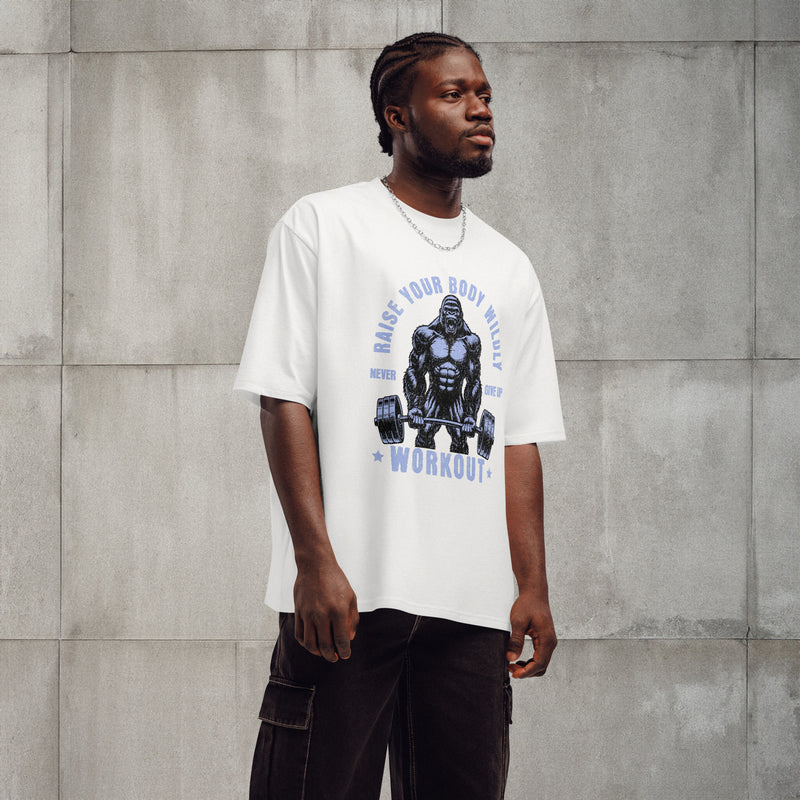 un t-shirt oversize motivation gym sport homme