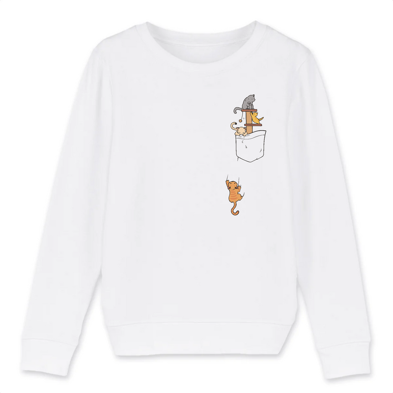 pull enfant original chat mignon