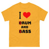 teeshirt jaune i love drum and bass