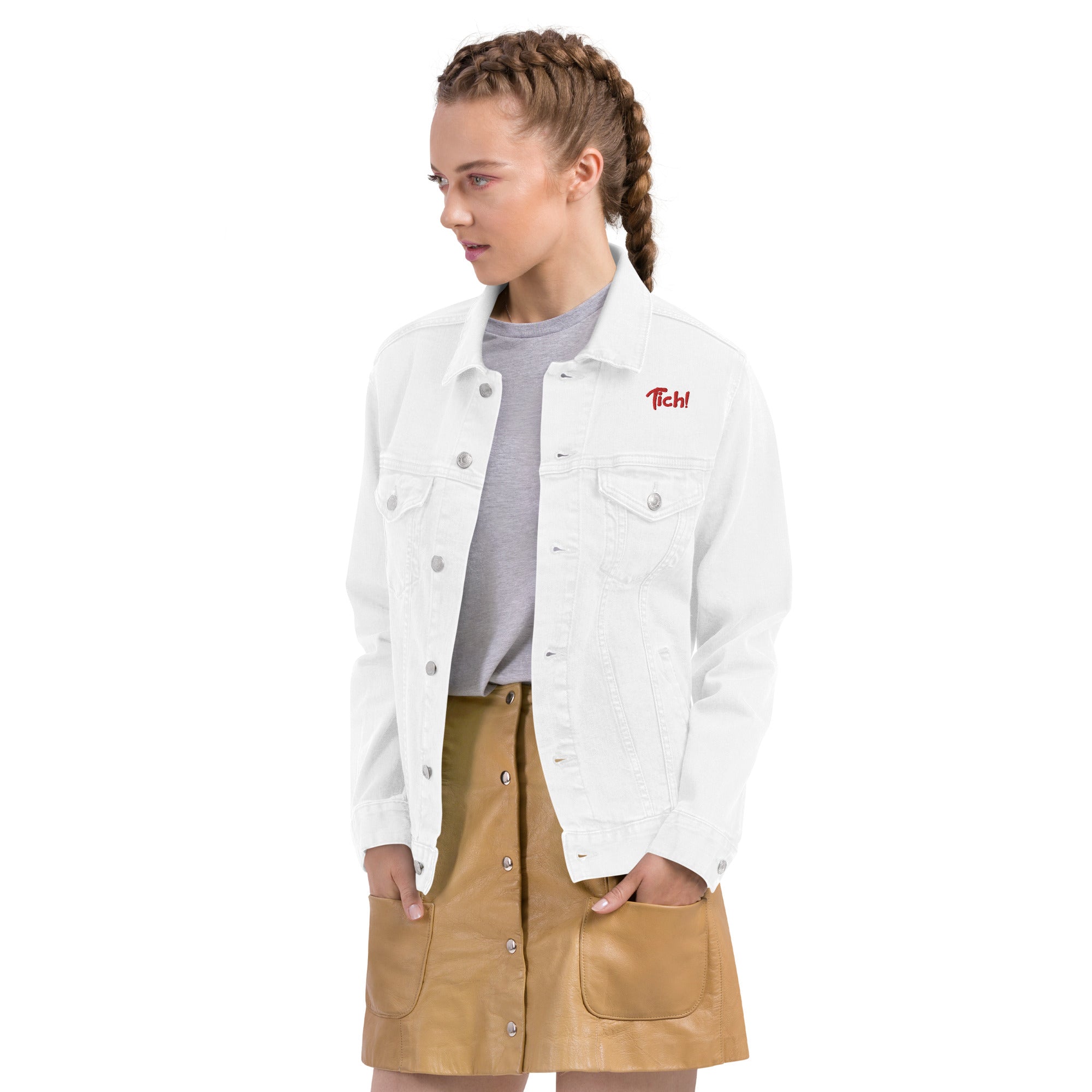 Veste en jeans brodée (3 couleurs) - Tich !