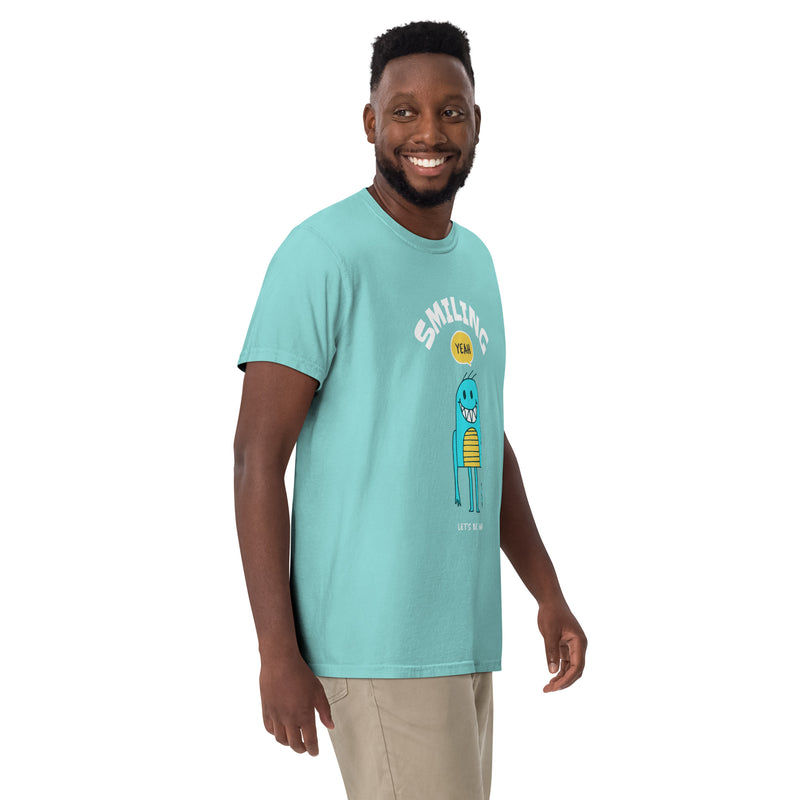 T-shirt homme teinté lourd unisexe - SMILING