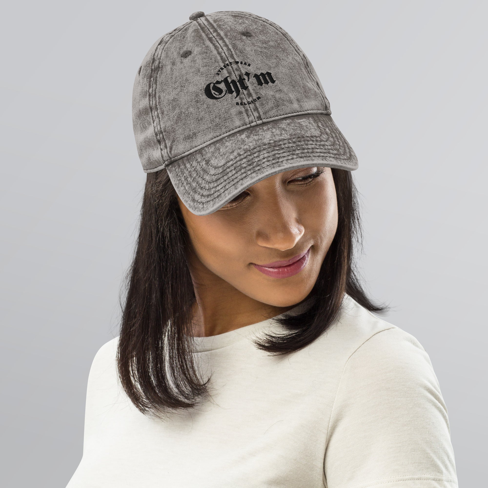 Casquette Vintage en Sergé de Coton - "CHT'M"