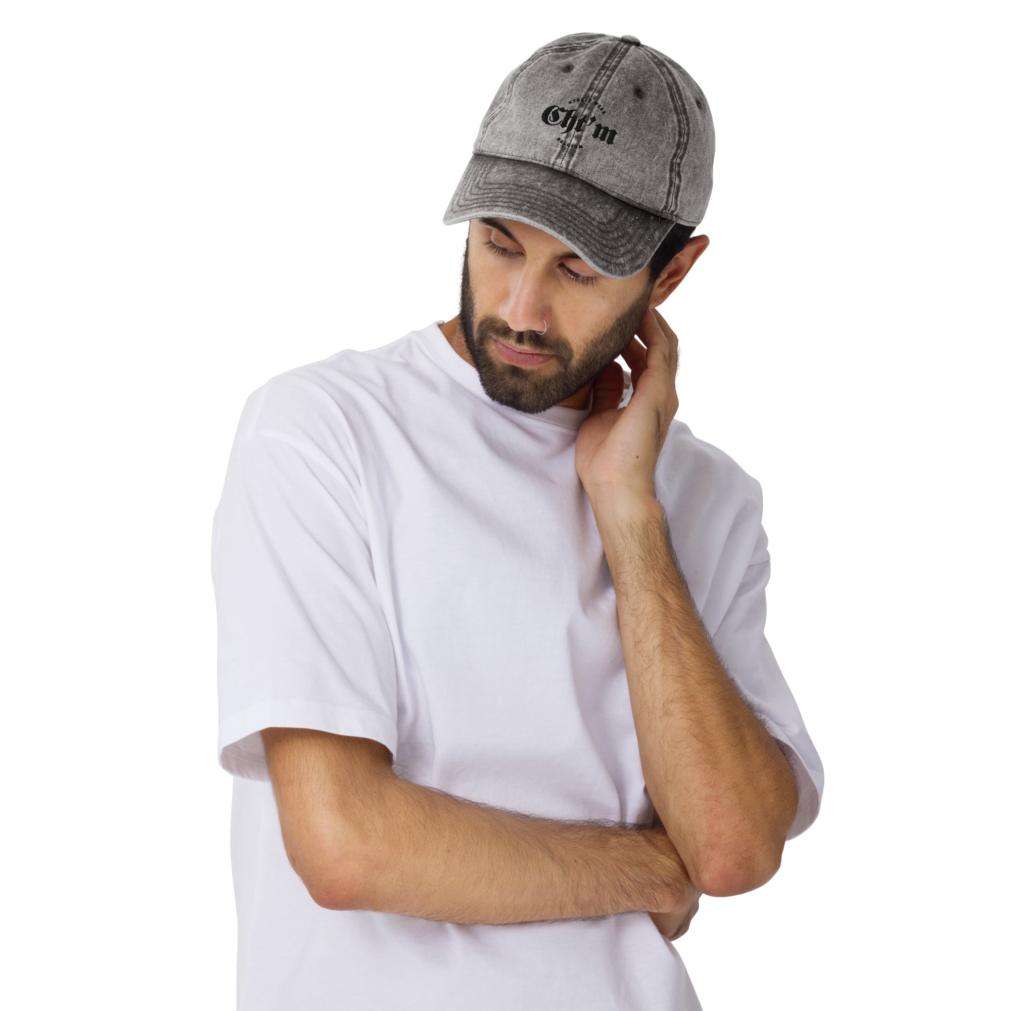 Casquette Vintage en Sergé de Coton - "CHT'M"