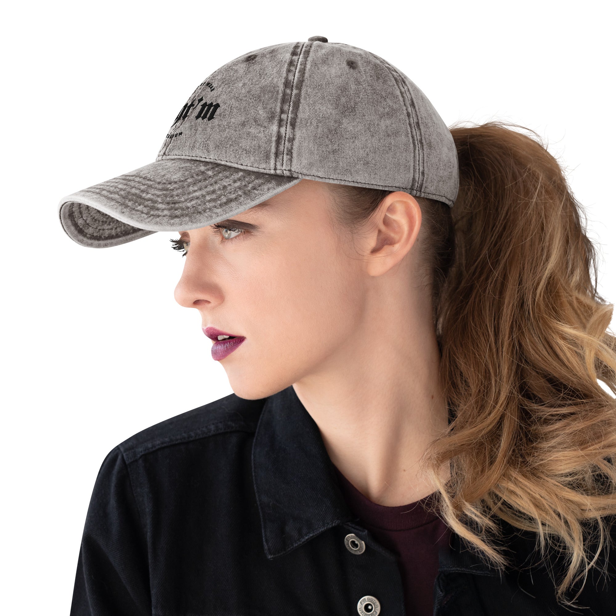 Casquette Vintage en Sergé de Coton - "CHT'M"