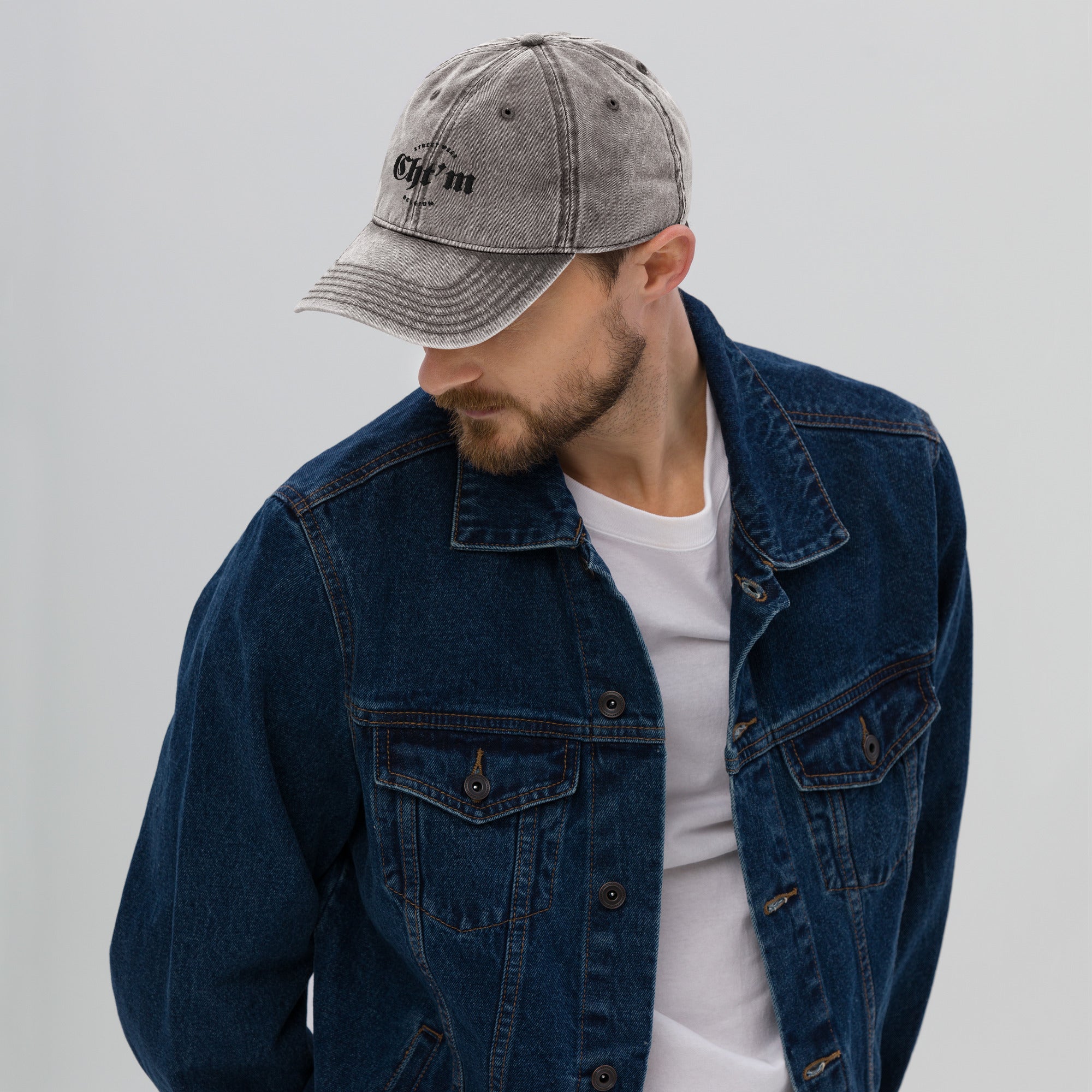 Casquette Vintage en Sergé de Coton - "CHT'M"