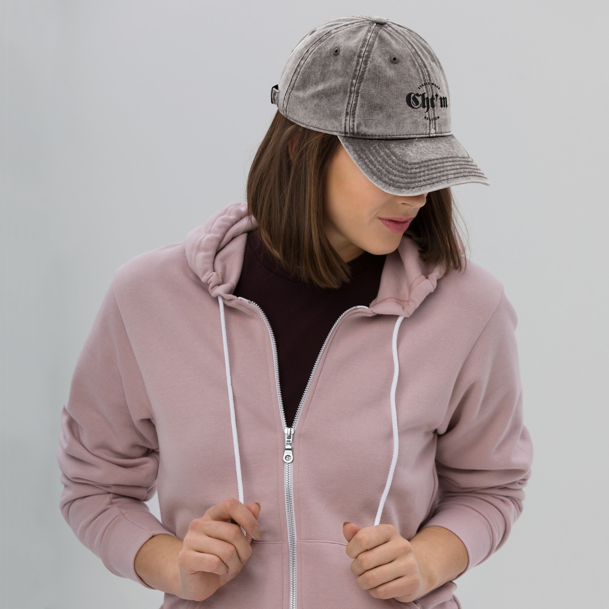 Casquette Vintage en Sergé de Coton - "CHT'M"
