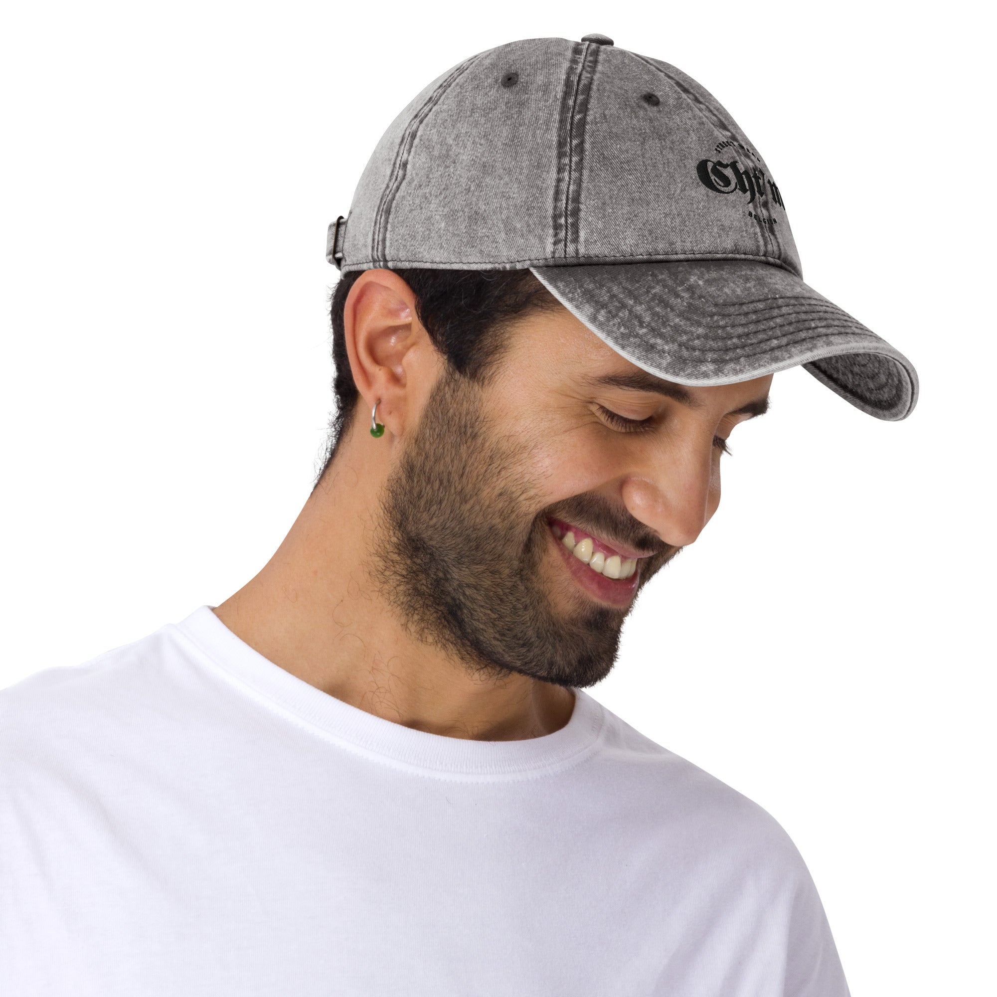 Casquette Vintage en Sergé de Coton - "CHT'M"