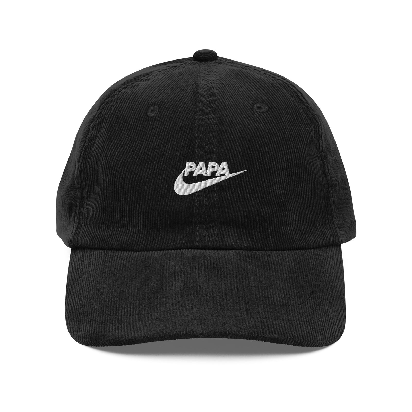 Casquette en velours côtelé - "PAPA JUST DO IT"
