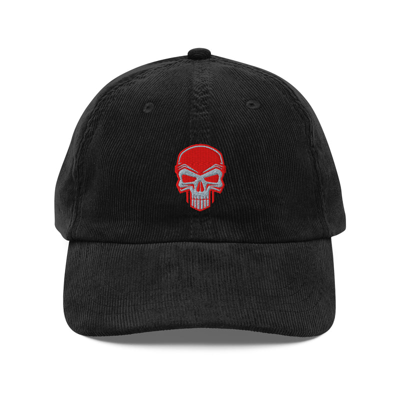 Casquette en velours côtelé - SKULL (Tête de mort"