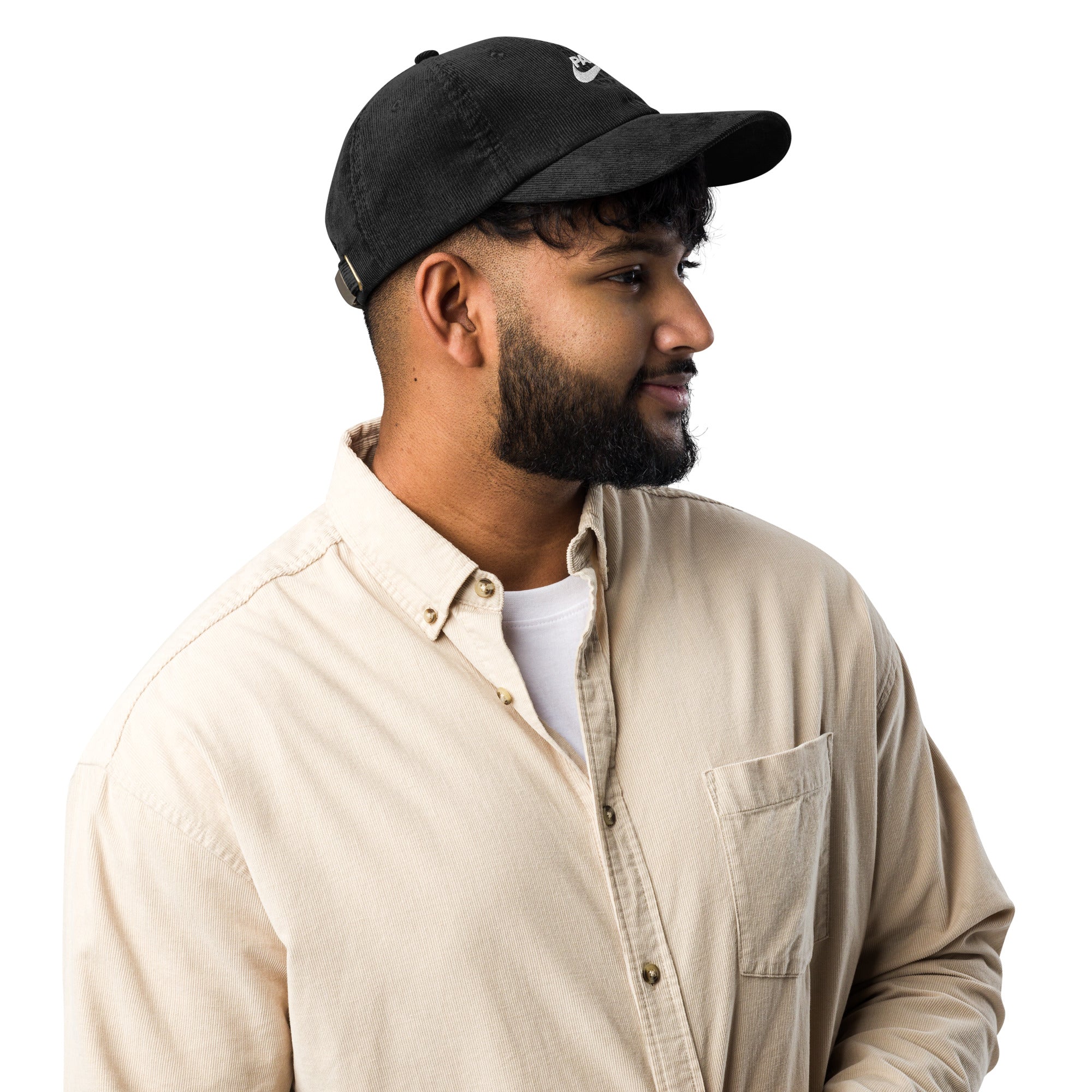 Casquette en velours côtelé - "PAPA JUST DO IT"