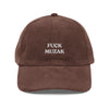 Casquette en velours côtelé - "FUCK MUZAK"
