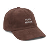Casquette en velours côtelé - "FUCK MUZAK"