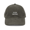 Casquette en velours côtelé - "FUCK MUZAK"