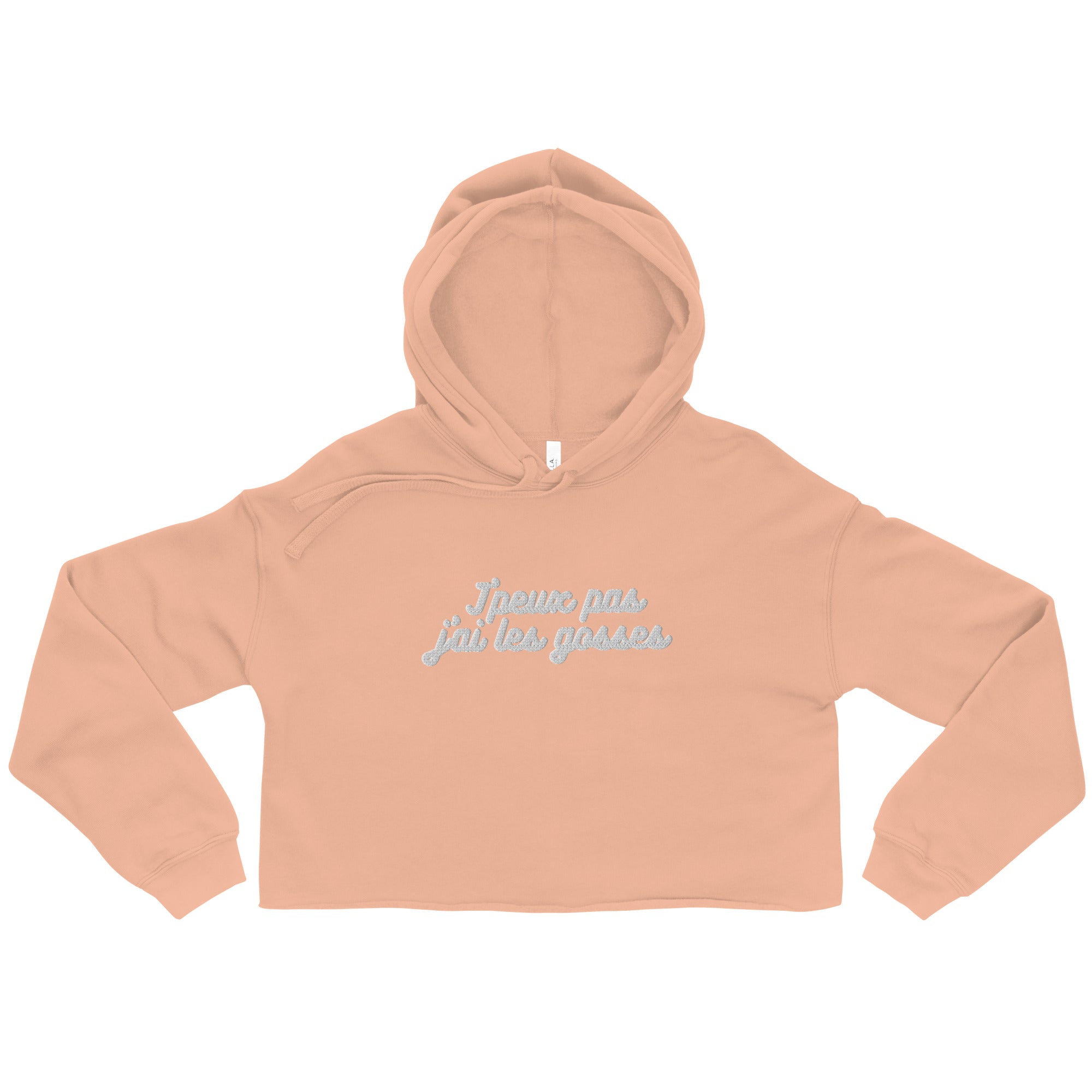 Sweat à Capuche Crop-Top - "J'peux pas j"ai les gosses"