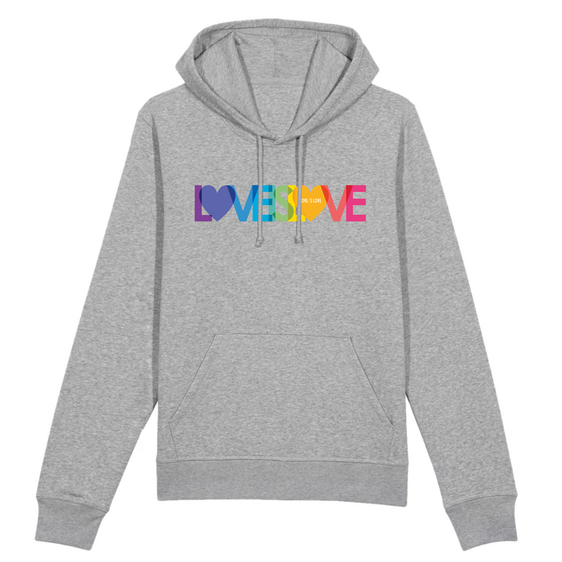 pull Blanc bio personnalise love is love