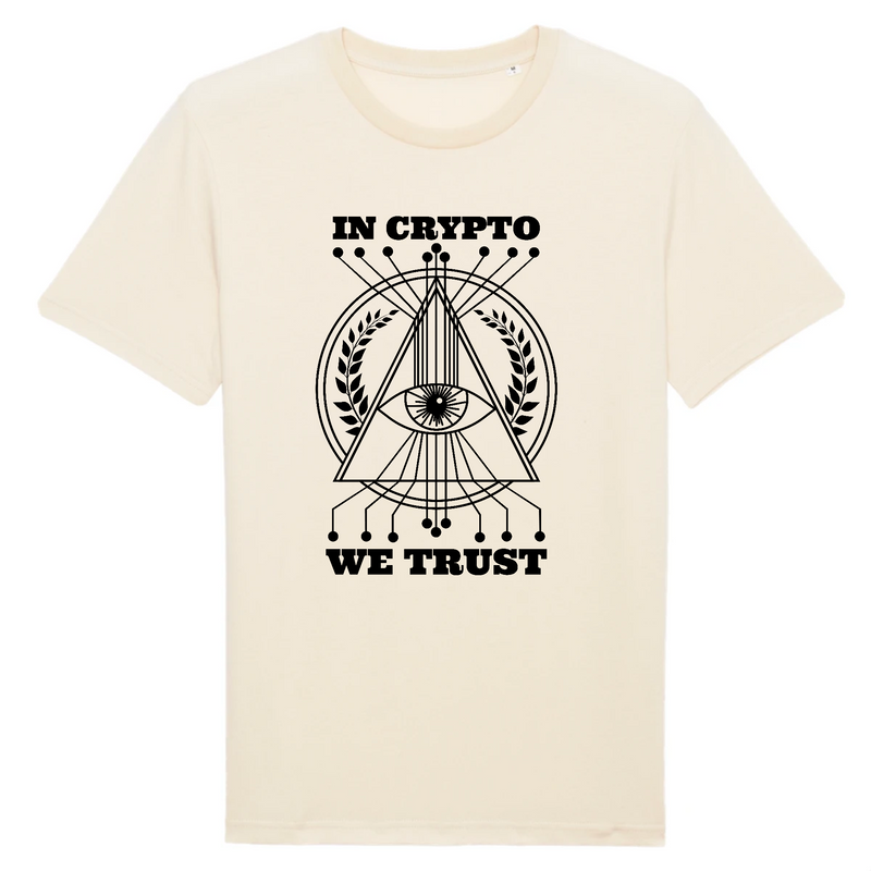 T-shirt - In Crypto We Trust - from chtmboutique by T-Pop - bitcoin, crypto, HOMMES, money