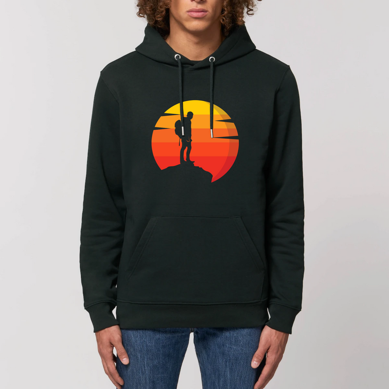 pull bio aventurier voyageur coucher de soleil