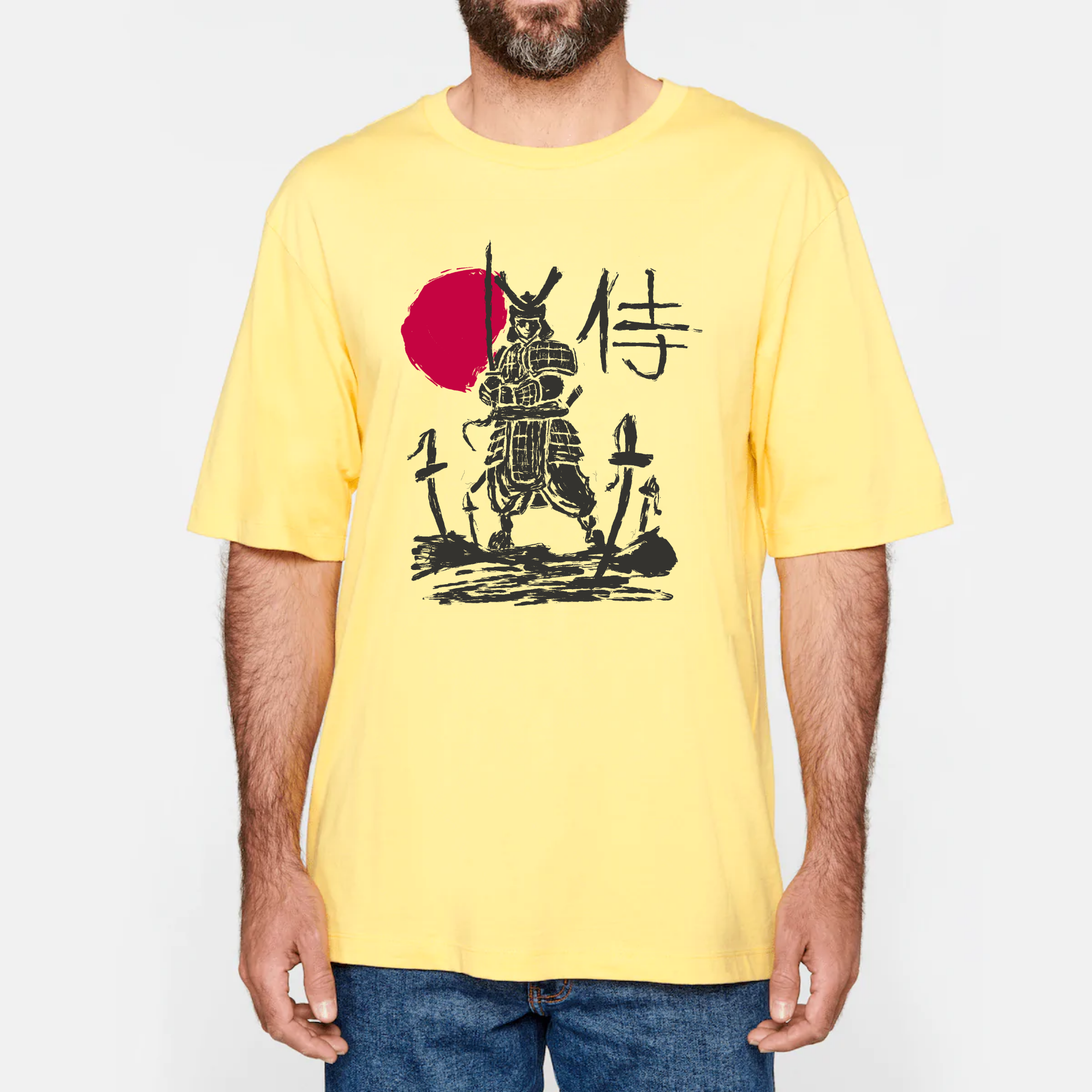 teeshirt jaune oversize japonais