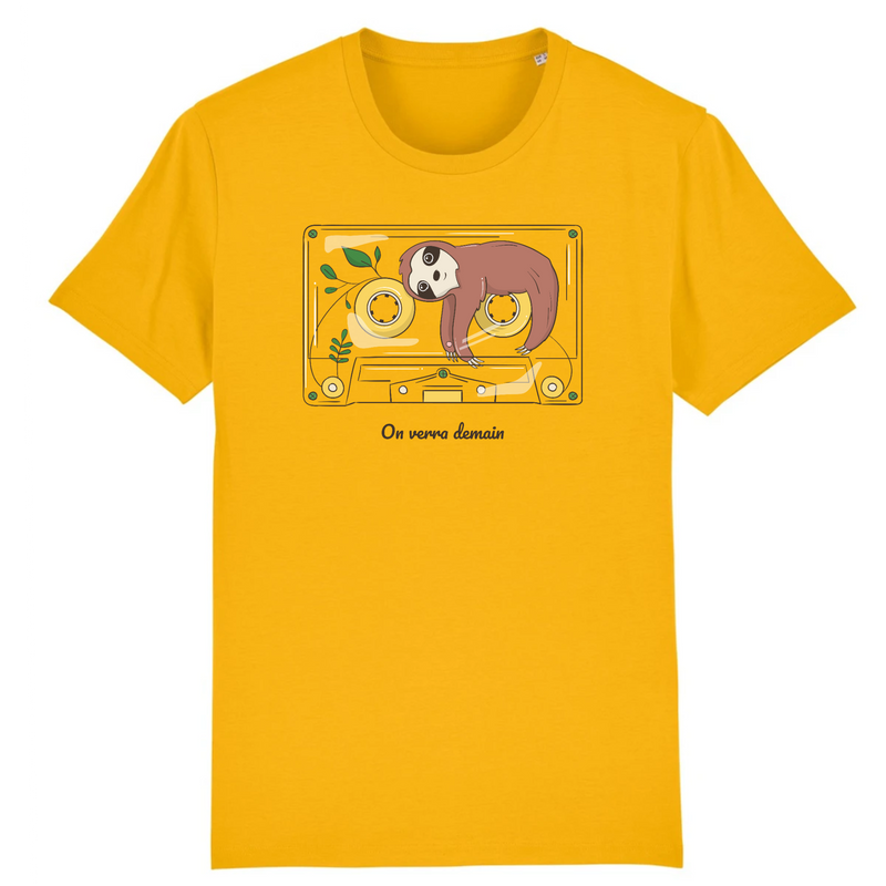 t shirt on verra demain pour les feneant baba cool