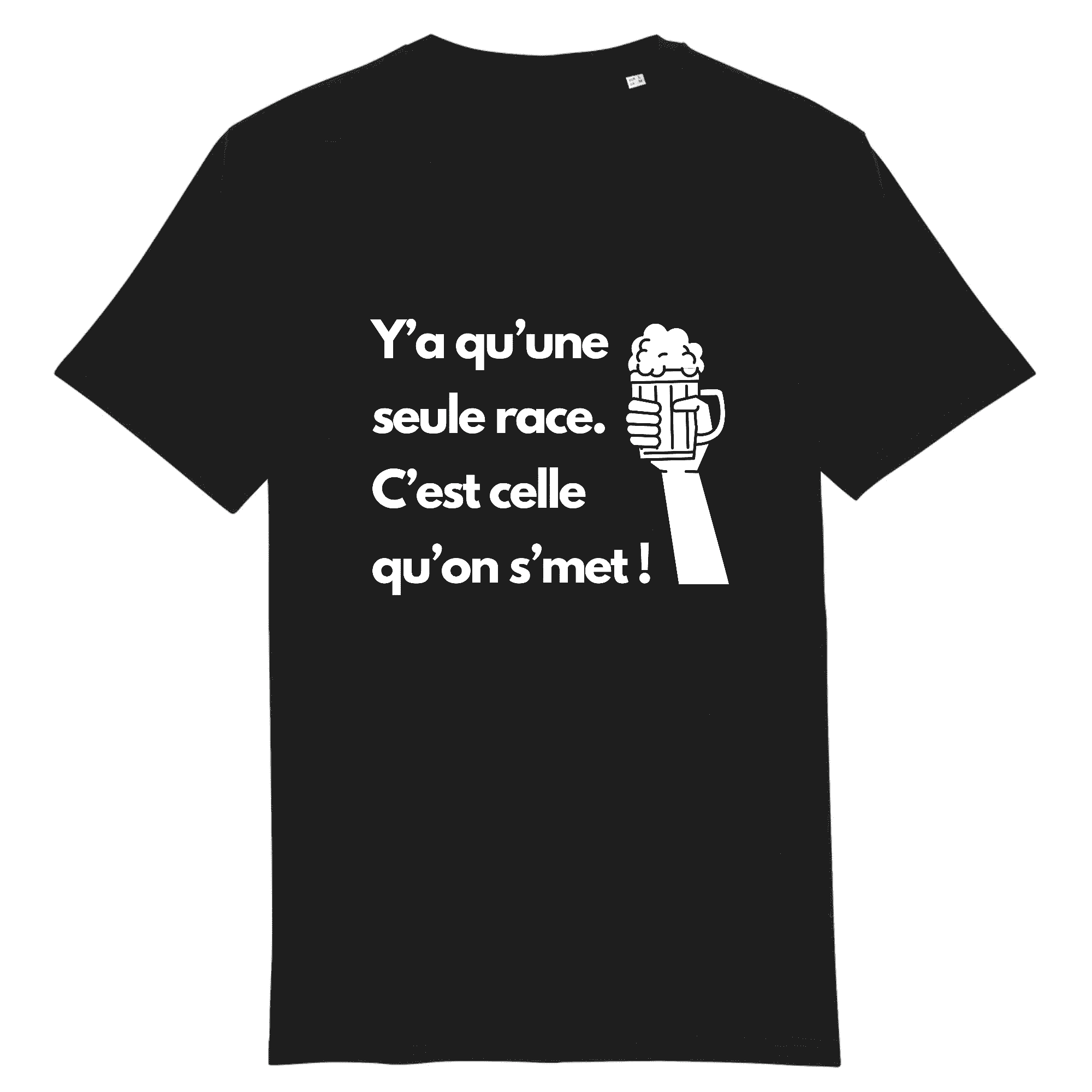 t-shirt humoristique anti racisme bière alcool