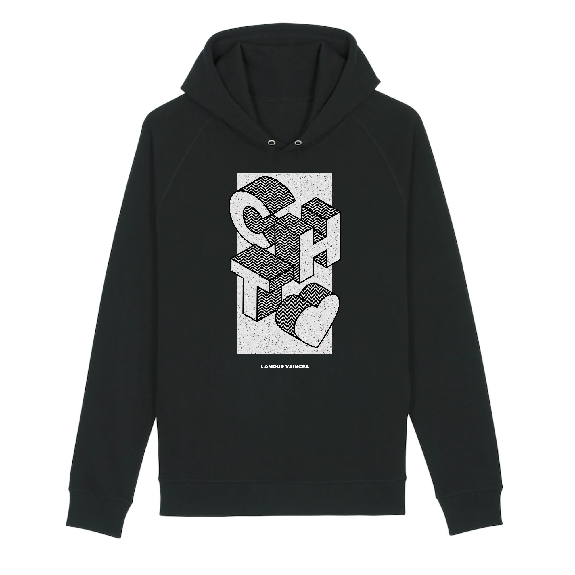 Pull à capuche PREMIUM - CHT'M 3D "L'amour vaincra"