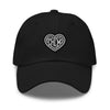 Casquette baseball CHT'M en coton chino noire, vue de face – CHT'M Boutique