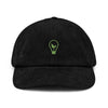 Casquette en velours côtelé brodée