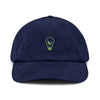 Casquette en velours côtelé brodée