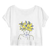 Crop top - Woman flower art