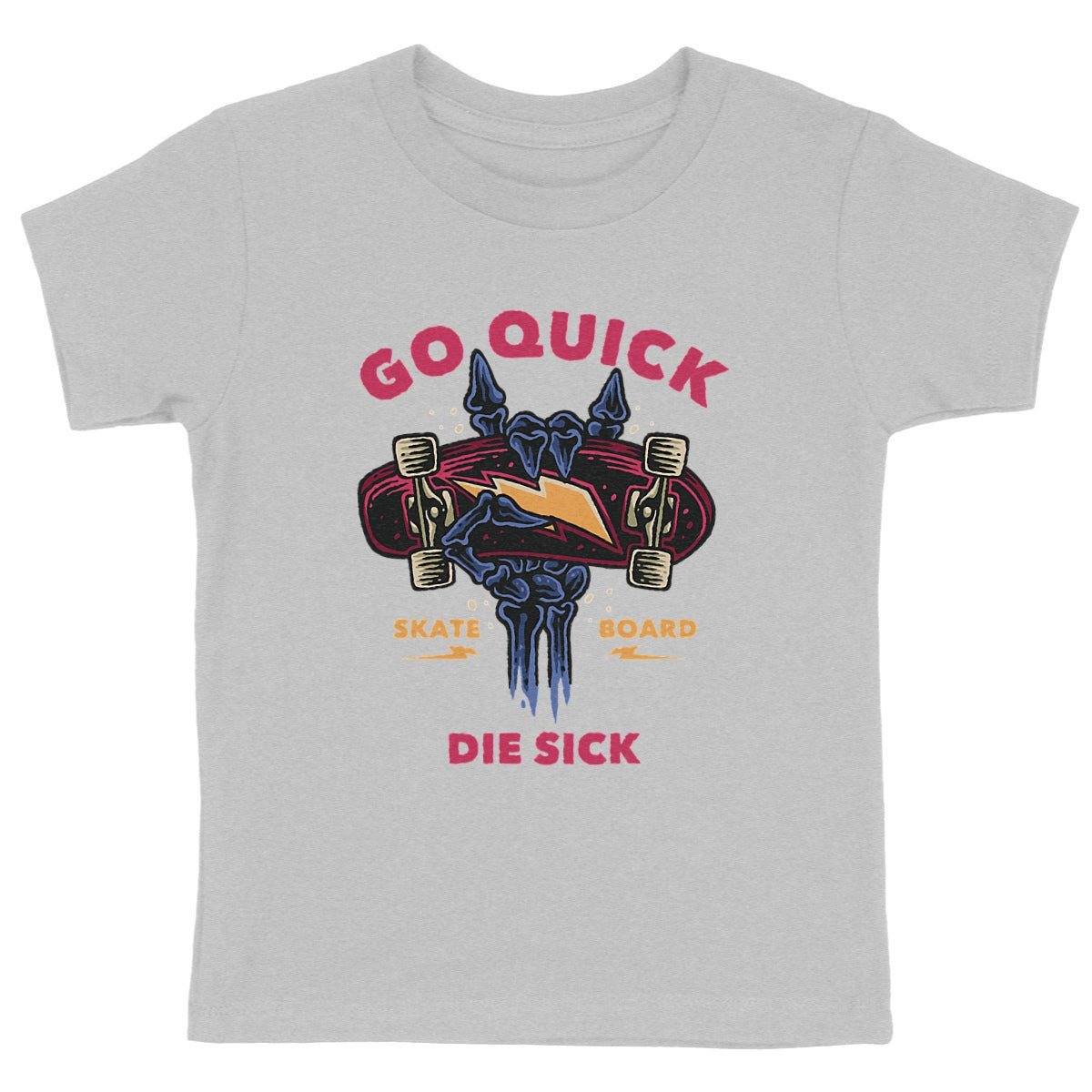 T-Shirt enfant - Skateboard Go Quick Die Sick