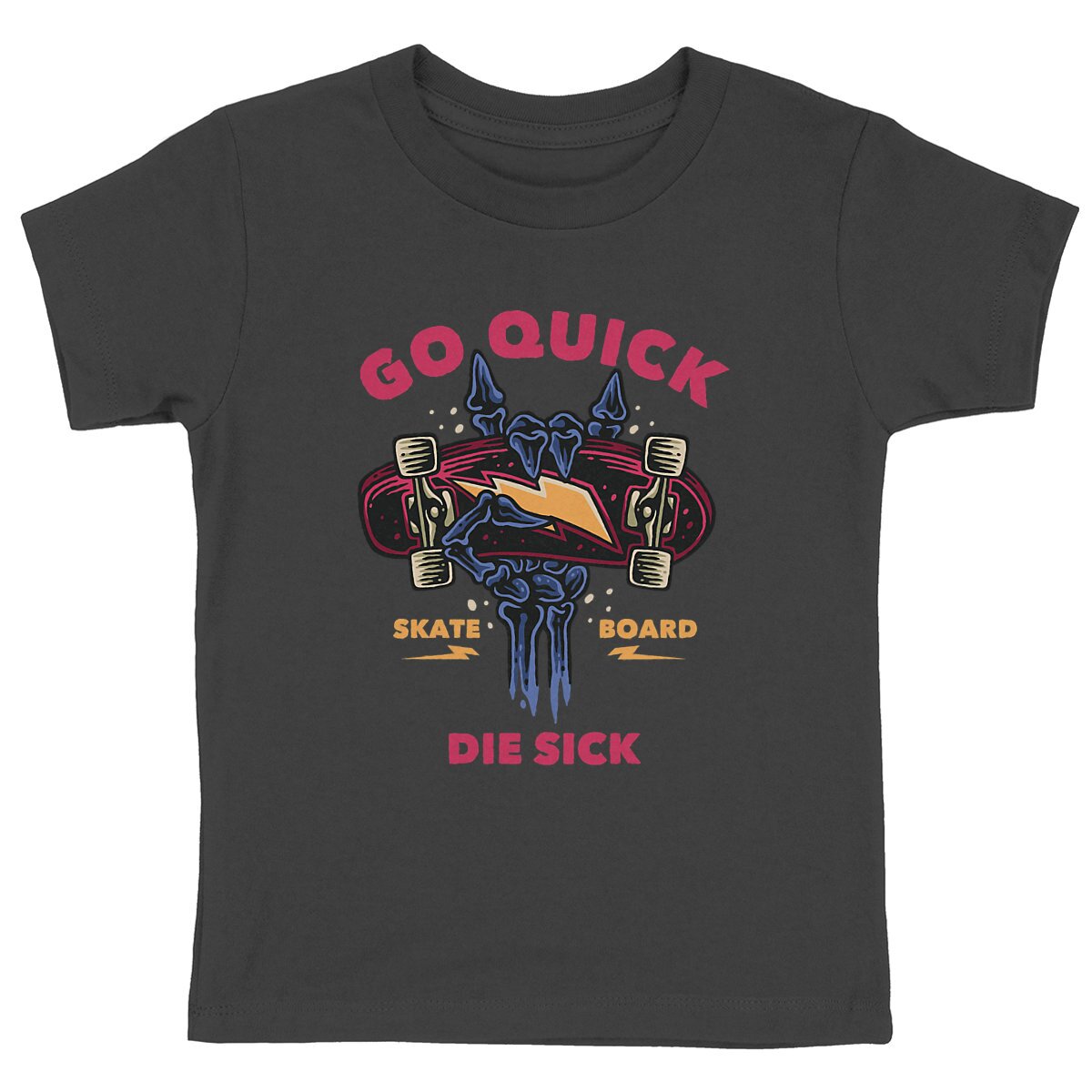 T-Shirt enfant - Skateboard Go Quick Die Sick