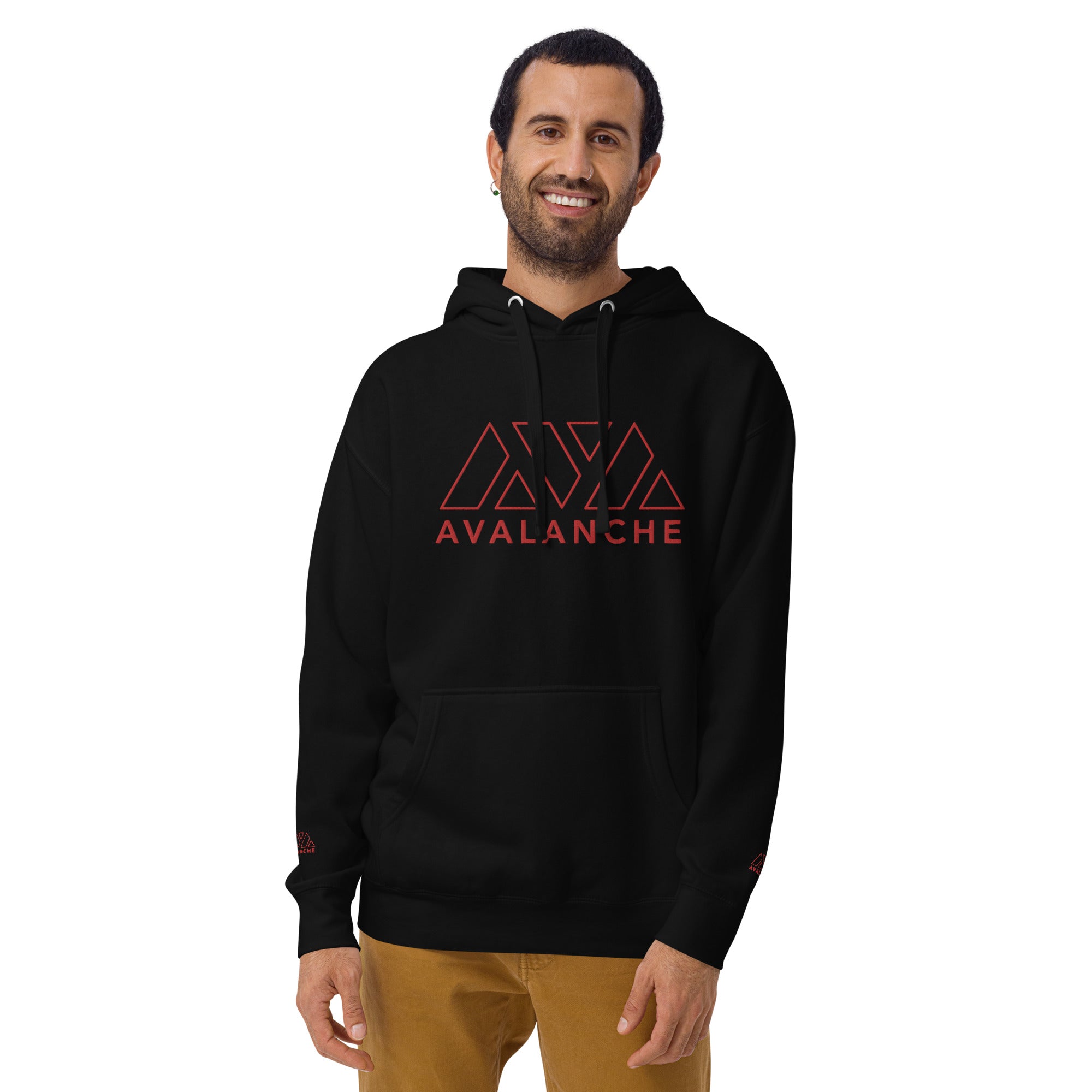 Sweat à Capuche Unisexe brodé - AVAX AVALANCHE - from chtmboutique by chtmboutique - AVAX, CRYPTO