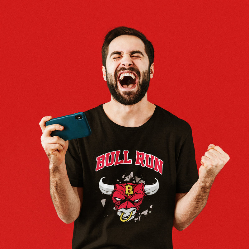 T-Shirt crypto - BULL RUN - from chtmboutique by chtmboutique - BITCOIN, BULL RUN, crypto, T-SHIRT